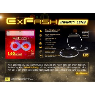 Tròng kính Exfash Hàn Quốc 1.6 - Độ cao - Chống trầy, chói, UV & bám hơi nước