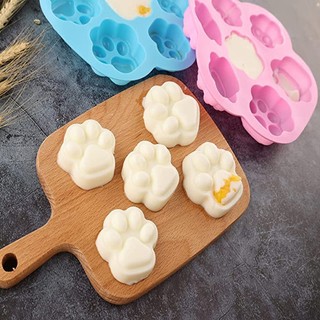 Khuôn Tự Làm Bánh/Xà Phòng Bằng Silicon Thiết Kế Dấu Chân Mèo - Khuôn Làm Socola, Đậu Hũ Non, Thạch Rau Câu, Pudding