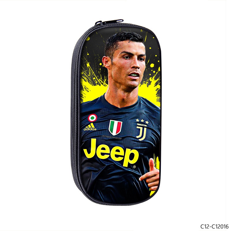 HK1 Cristiano Ronaldo Hộp đựng bút chì sáng tạo và đơn giản lưu trữ bút sinh viên dung lượng lớn văn phòng phẩm đa chức năng bo