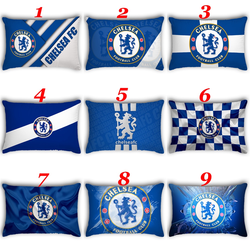 Vỏ Gối Chữ Nhật In Logo Chelsea Fc Trang Trí Nhà Cửa (Không Kèm Lõi)