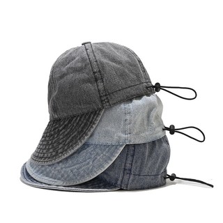 Nón Tai Bèo Vải Denim Vành Rộng Dây Rút Chống Nắng Có Thể Điều Chỉnh Thời Trang Mùa Hè Cho Nam Và Nữ