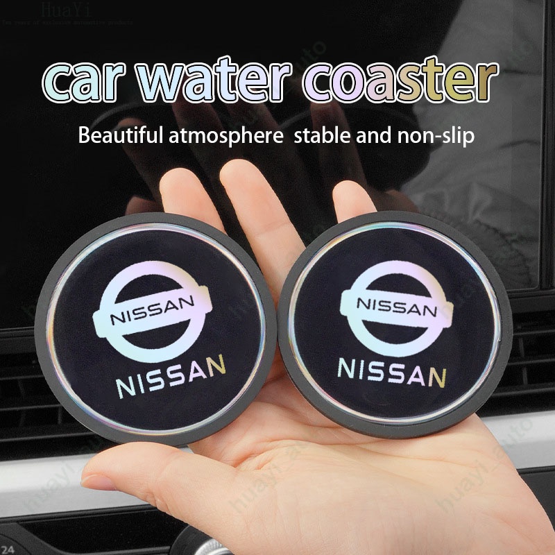 Đế Lót Ly Bằng Silicon Cho Xe Hơi Nissan Kicks Navara Versa Np300 Sentra March Nv350 Caravan X-trail Almera