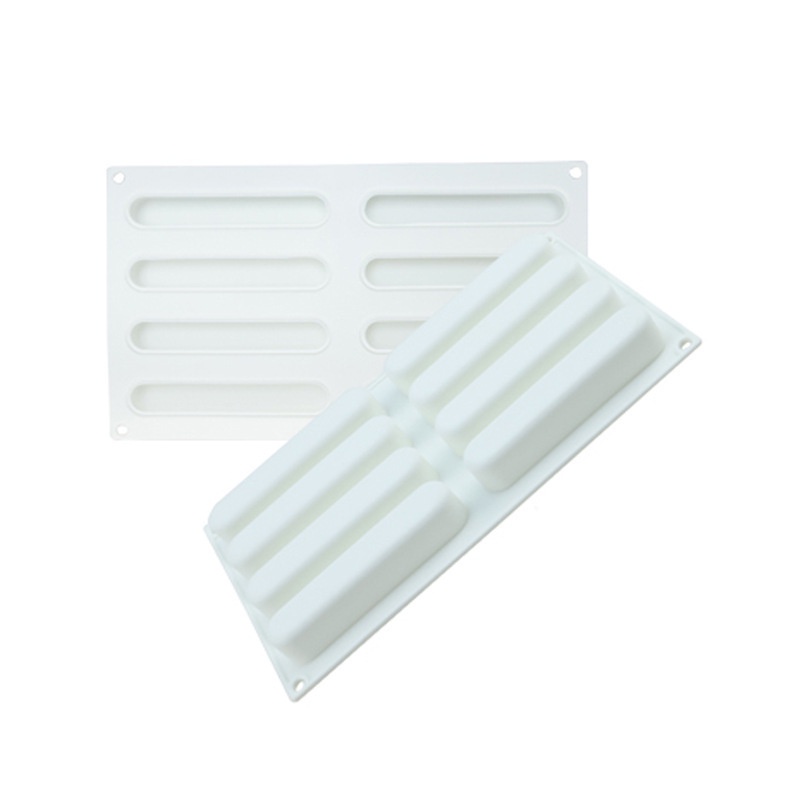 Khuôn Silicone 8 Ngăn Làm Xúc Xích / Bánh Mousse / Socola Hình Ngón Tay Dài DIY