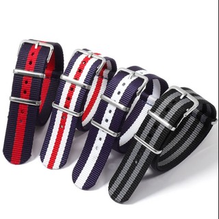Dây Đồng Hồ Đeo Tay 18mm 20mm 22mm 007 ZULU Bằng Vải Nylon Màu Xanh Quân Đội Có Khóa Thép Cho Nam Và Nữ