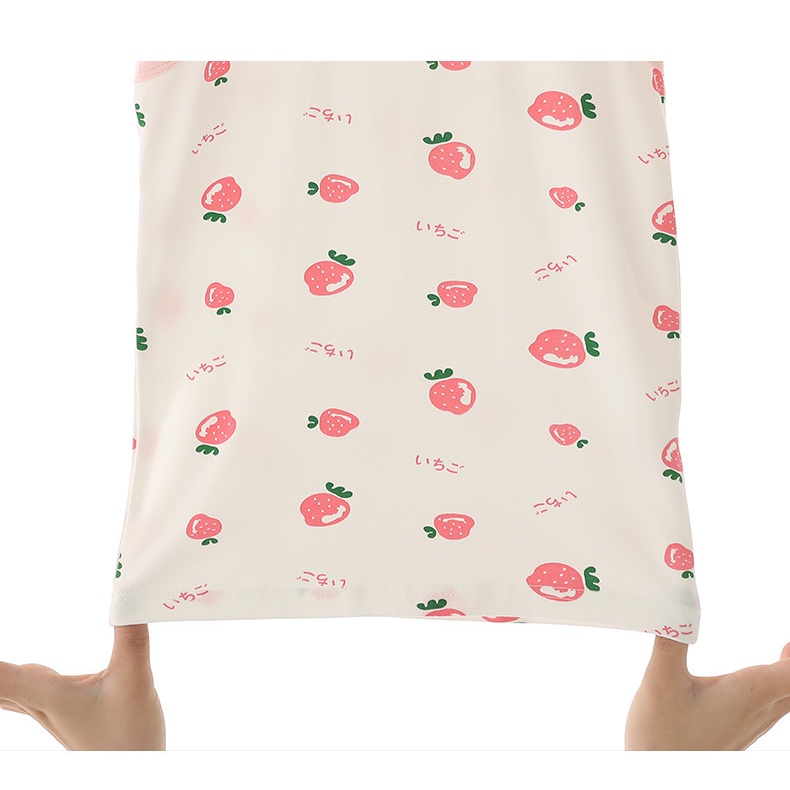 100-160cm Trẻ Em Camisole Xuân Hè Đế Phong Cách Mới Bé Gái Bé Trai Đế Co Giãn Nguyên Chất Cotton In Hình Hoạt Hình MFIP