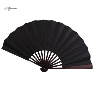 Quạt Gấp 33cm Màu Đen Viết Thư Pháp Cho Nam