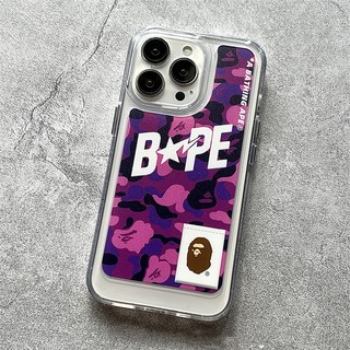 Ốp Điện Thoại Trong Suốt Chống Sốc Họa Tiết Bape Cho iphone 14 11 13 12 X XS Pro Max XR Mini 7 Samsung Galaxy S23 S22 ultra plus