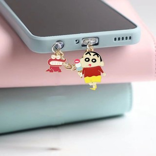 Nút Chống Bụi Kiểu Hoạt Hình Cậu Bé Bút Chì Shin-Chan Dễ Thương Gắn Cổng Sạc Điện Thoại / Tai Nghe