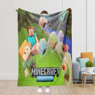 Minecraft Chăn Flannel Phiêu Lưu Hộp Cát, mềm mại, thoáng khí, ấm, dùng điều hòa và văn phòng