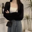 PCF * Nữ Mùa Hè Mở Trước Shrug Dài Tay Boleros Nhẹ Dệt Kim Crop Cardigan Áo Len Khăn Choàng Ngắn Áo
