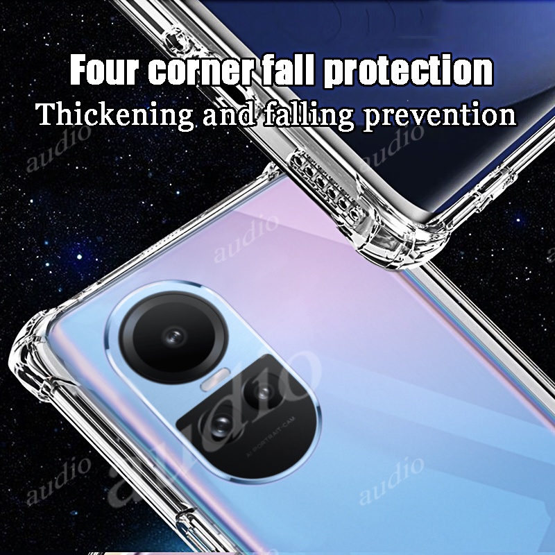 Ốp Điện Thoại Silicon TPU Mềm Trong Suốt Chống Rơi Cho Oppo Reno 11 10 Pro Plus Reno10 Pro + 5G Reno 10Pro + 10Pro +