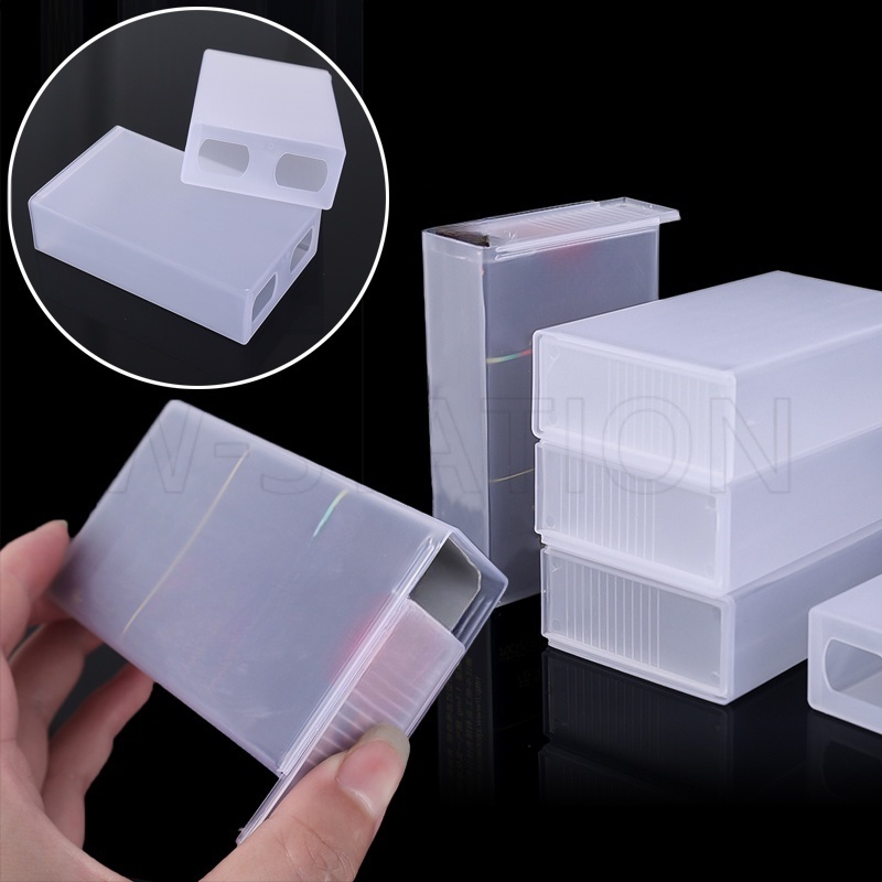 Hộp Nhựa Trong Suốt Hình Chữ Nhật Có Nắp Trượt Đựng Dây Cáp Dữ Liệu / Đồ Trang Sức & Trang Sức Để Bàn