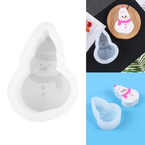 Cc Đẹp Người Tuyết Fondant Khuôn Trang Trí Bánh Khuôn Handmade Nhà Bếp Nướng Khuôn Sô Cô La Cupcakes Món Tráng Miệng DIY