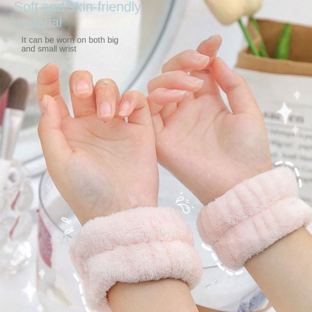 Ảnh 2 Chiếc Wash Face Dây đeo Cổ Tay Wash Băng Cổ Tay Thấm Mồ Hôi Thể Thao Dưới Nước Vòng đeo Tay Băng đô Chống ẩm Tay áo Bảo Vệ Cổ Tay * KÍNH 1