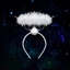 Flgo Feather Angel Halos Băng đô và Cây đũa phép thiên thần Halloween Trang phục hóa trang