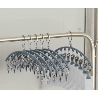 Móc treo đồ lót 10 kẹp đa năng gấp gọn tiện dụng, móc kẹp phơi quần áo thông minh #A207