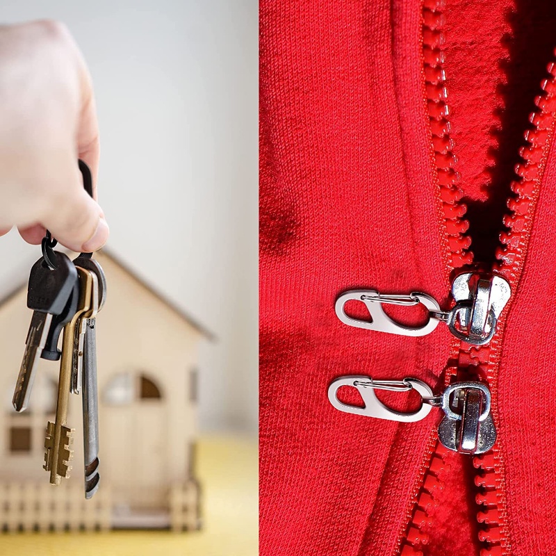 [Đặc sắc] Móc khóa Mini Móc khóa lò xo Carabiner Ba lô Khóa dụng cụ cắm trại ngoài trời Móc khóa bằng thép không gỉ Khóa chìa khóa Kẹp leo núi