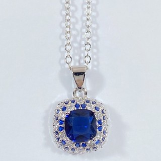 ♥ Thời Trang Sang Trọng Xanh Tanzanite Bộ Trang Sức Nhẫn Vàng Trắng Bông Tai Bé Gái Tính Khí Mặt Dây Chuyền Sapphire Vòng Cổ Bạc Quà Tặng Tinh Tế