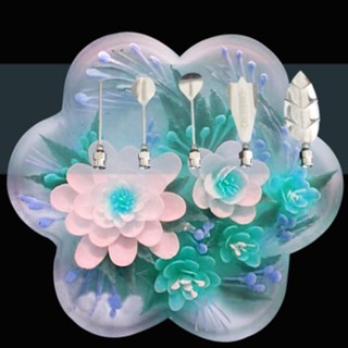 Set 5 Kim TạO HìNh Hoa MậN 3D DụNg Cụ LàM Rau Câu