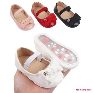 Mgg-baby Girls Mary Jane Flats, Đế Chống Trơn Trượt Da PU Giày Nơ Giày Công Chúa