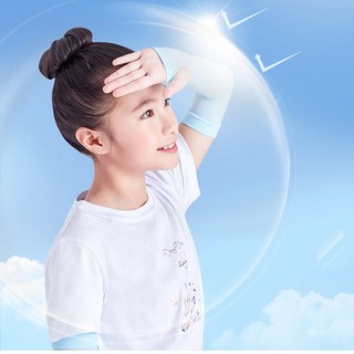 Găng Tay Chống Nắng Bằng Lụa Lạnh Mỏng Co Giãn Thoáng Khí Màu Trơn Thời Trang Mùa Hè Cho Trẻ Em