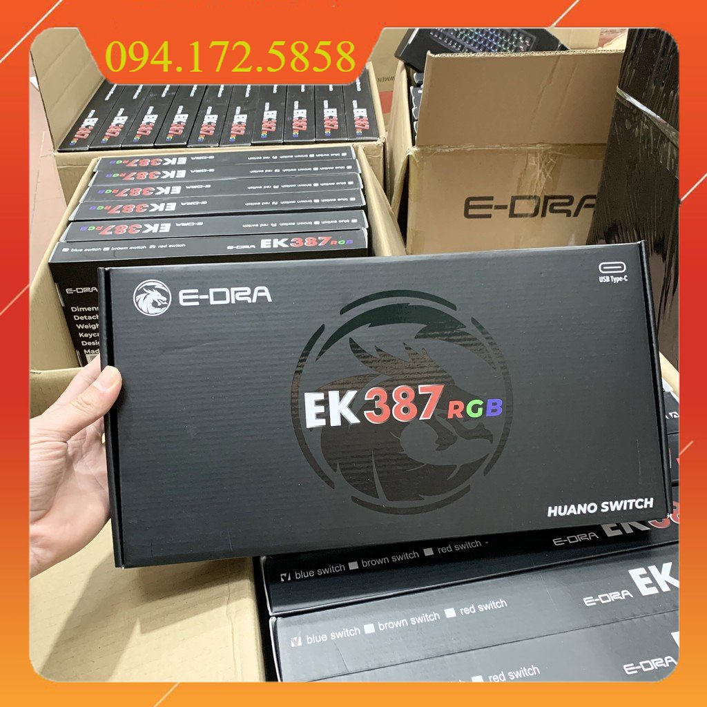 Bàn Phím Cơ EDra EK387 Pink / White / Black RGB , LED Rainbow - Chính ...