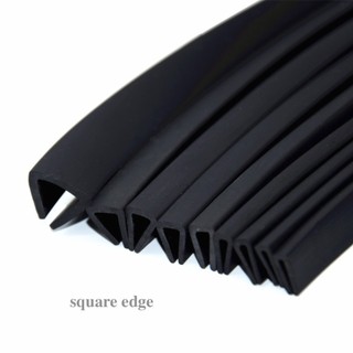 Dải Cao Su Chữ U Bọc Mép Kính / Kim Loại / Gỗ Dày Dặn Kích Thước 0.5mm-10Mmx1M Màu Đen