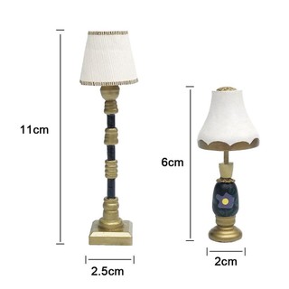 Risedot Thu Nhỏ Đèn Sàn Phụ Kiện Búp Bê Trang Trí Nhà Búp Bê Nội Thất Đồ Chơi Mô Hình Đèn