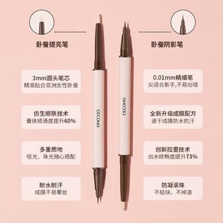 Bút Kẻ Mắt GECOMO Hai Đầu Độ Bóng Cao