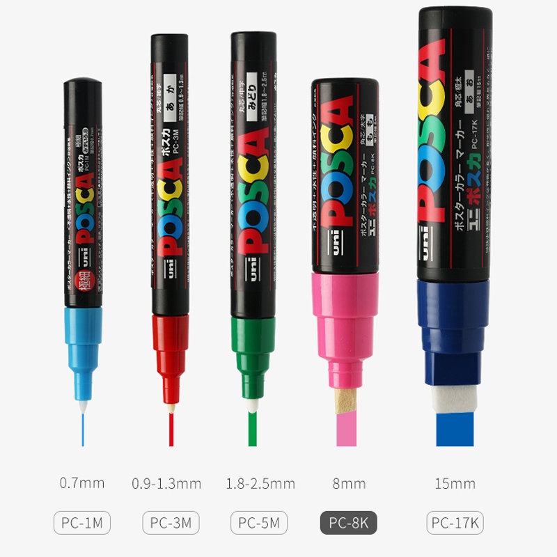 1 Chiếc uni Bút Đánh Dấu Nước Quảng Cáo Bút Sơn Màu Nước Bút Graffiti Tranh PC-8K Dành Cho Sinh Viên Nghệ Thuật Chỉ Tranh Lớn