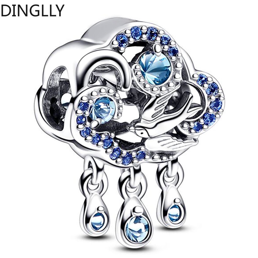 Hạt Charm Màu Bạc Hình Ông Già Noel / Trái Tim Dùng Làm Trang Sức DIY