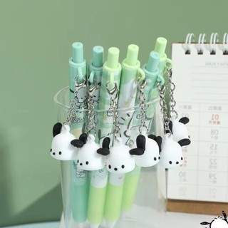 MEOWU Viết Bút Bi Nước Mực Màu Đen Bé Cún Pochacco Xanh Lá Dễ Thương