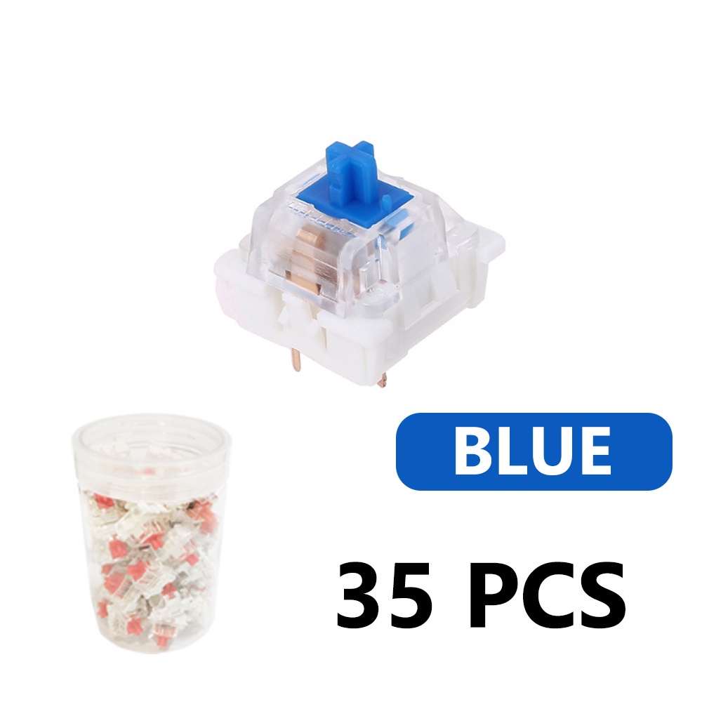 Mô tả Set công tắc bàn phím cơ ROYAL KLUDGE màu đỏ/ nâu/ xanh dương thay thế thích hợp cho Cherry MX - 1