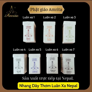Nhang Dây Charka Nepal sản xuất bởi Kathmandu - Nhanh Thơm Nepal - Nhang luân xa - Nhanh thiền định - Amrita