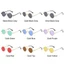IAPPORTUNIA Circle Shades, Kính râm tròn nhỏ đầy màu sắc bảo vệ UV400, Kính mắt Punk thời trang dành cho nữ và nam giới