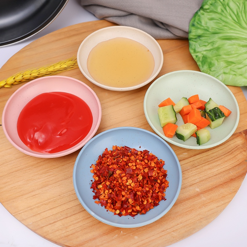Đĩa Tròn 10cm Bằng Sợi Rơm Lúa Mì Đựng Bánh Kẹo Trái Cây Không Vỡ Có Thể Tái Sử Dụng