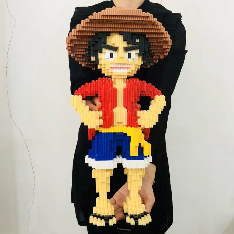 Khối Xây Dựng Đồ Chơi Lắp Ráp Luffy 32cm Nhân Vật Hoạt Hình Lớn Gửi Đồ Chơi Giáo Dục Lắp Ráp Mô Hình Búa