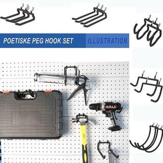 MEGOCE Treo Tường Giá Đỡ Đa Năng Máy Khoan Điện Móc Hạng Nặng Dụng Cụ Tổ Chức Lỗ Tấm Giá Pegboard Điện Dụng Cụ Móc Treo Giá Treo Móc Treo Giá Treo