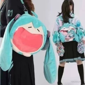Ba Lô Đeo Vai Hình Hatsune Miku Nhồi Bông Cỡ Lớn Đa Năng Thời Trang Cho Nữ GT2