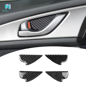 Ốp trang trí cửa tay nắm cửa bằng sợi Carbon cho Mazda 2 3 6 Demio CX-3 CX-5 CX-7 CX-9 MX5 2017 2018 2019