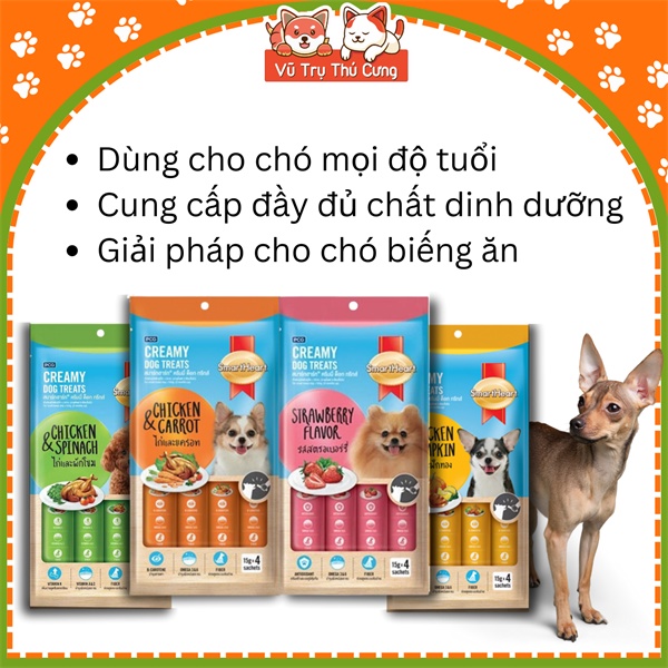Súp thưởng cho Chó SmartHeart Creamy Thái Lan