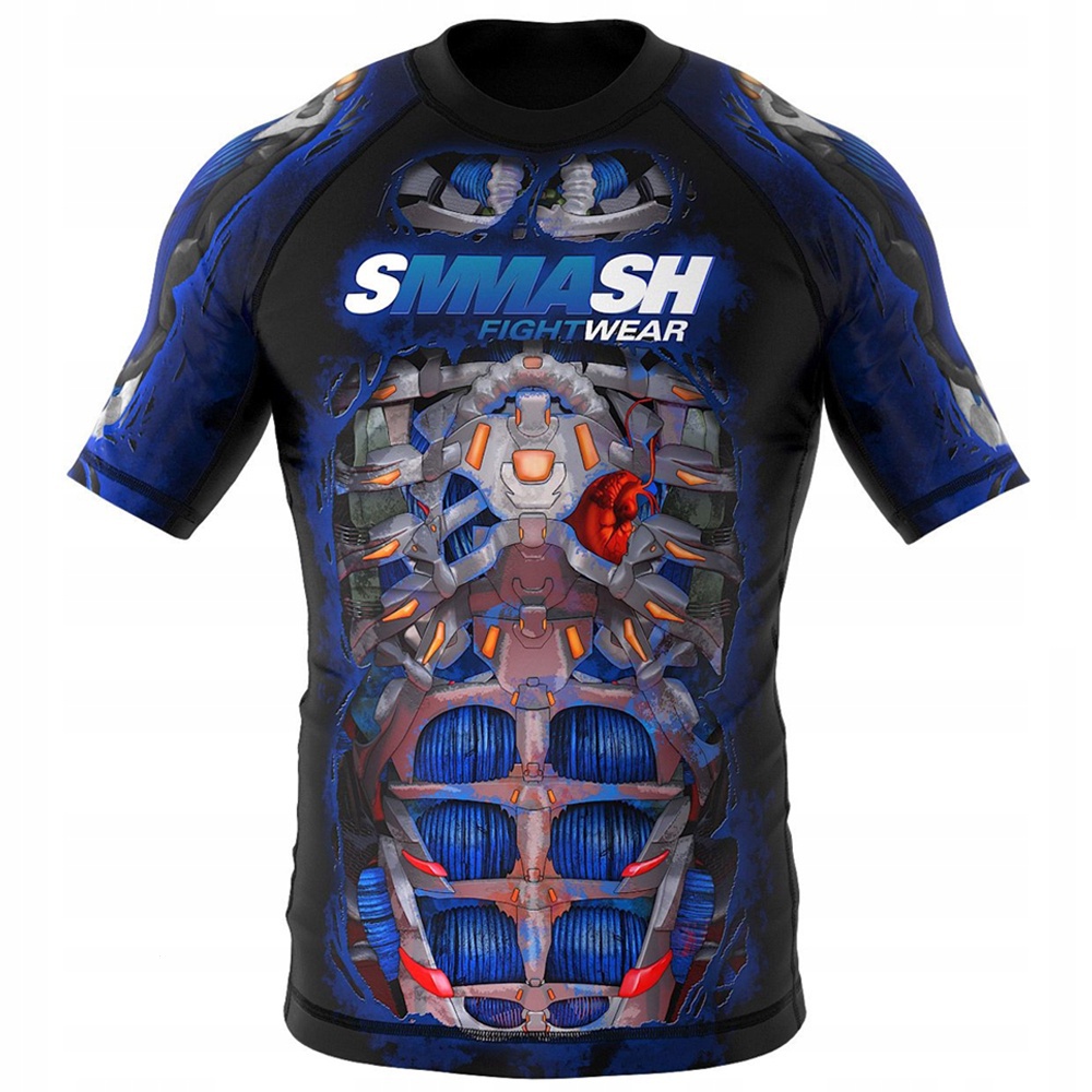 Áo Thun Thể Thao In Chữ Mannen Worstelen Jiu Jitsu Rashguard Strakke
