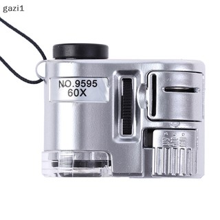 [gazi1] Kính hiển vi phóng đại 60X có đèn LED Trang sức Jeweler Tiền tệ Dectector Boutique