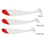 ZENZON Worm Mồi Mềm Nhân Tạo Wobblers Mồi Mềm 5.5 / 6.3 / 7 / 9 / 12cm Đầu Đỏ Trắng Thân Cá Chép Bass Bay Mồi Câu Cá