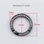 3 Khóa O-Ring lò xo, Vàng đen bạc 35mm Carabiner, Kẹp tròn chất lượng cao Kẹp ví Túi xách Khóa