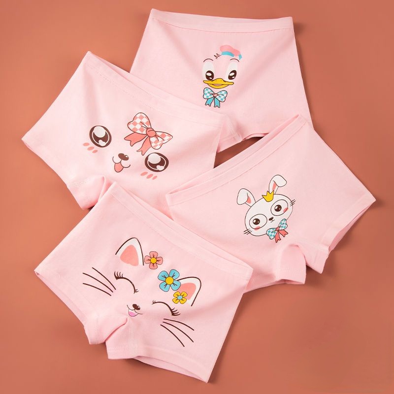 Quần Lót Boxer Chất Liệu Cotton Dành Cho Bé Gái 6-9 Tuổi