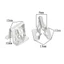 DARON 20 Chiếc Bảng Điều Khiển Kẹp Giữ Kim Loại, Kẹp Buộc Bảng Điều Khiển Hình Chữ U, Chốt Đa Năng Trang Trí Thép Mn Đĩa Viền DVD