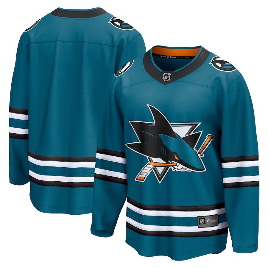 Áo thun dài tay đội nhà NHL San Jose Sharks, size lớn, dành cho người hâm mộ