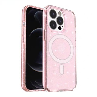 Sang Trọng Ốp Điện Thoại Cứng Chống Sốc Trong Suốt Lấp Lánh Ánh Sao Có Từ Tính Cho iphone 15 14 promax 15pro 15pro max promax