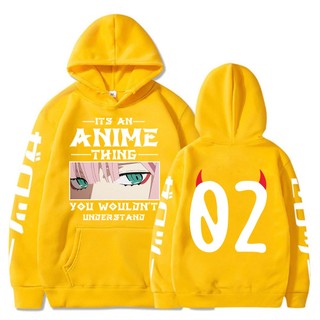 Áo Hoodie Tay Dài In Họa Tiết Anime Darling In The Franxx Phong Cách Harajuku Cho Nam Và Nữ